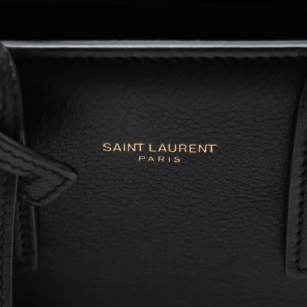 Second hand Saint Laurent Sac De Jour Baby Calfksin Leather Tote Handbag Black - Tabita Bags