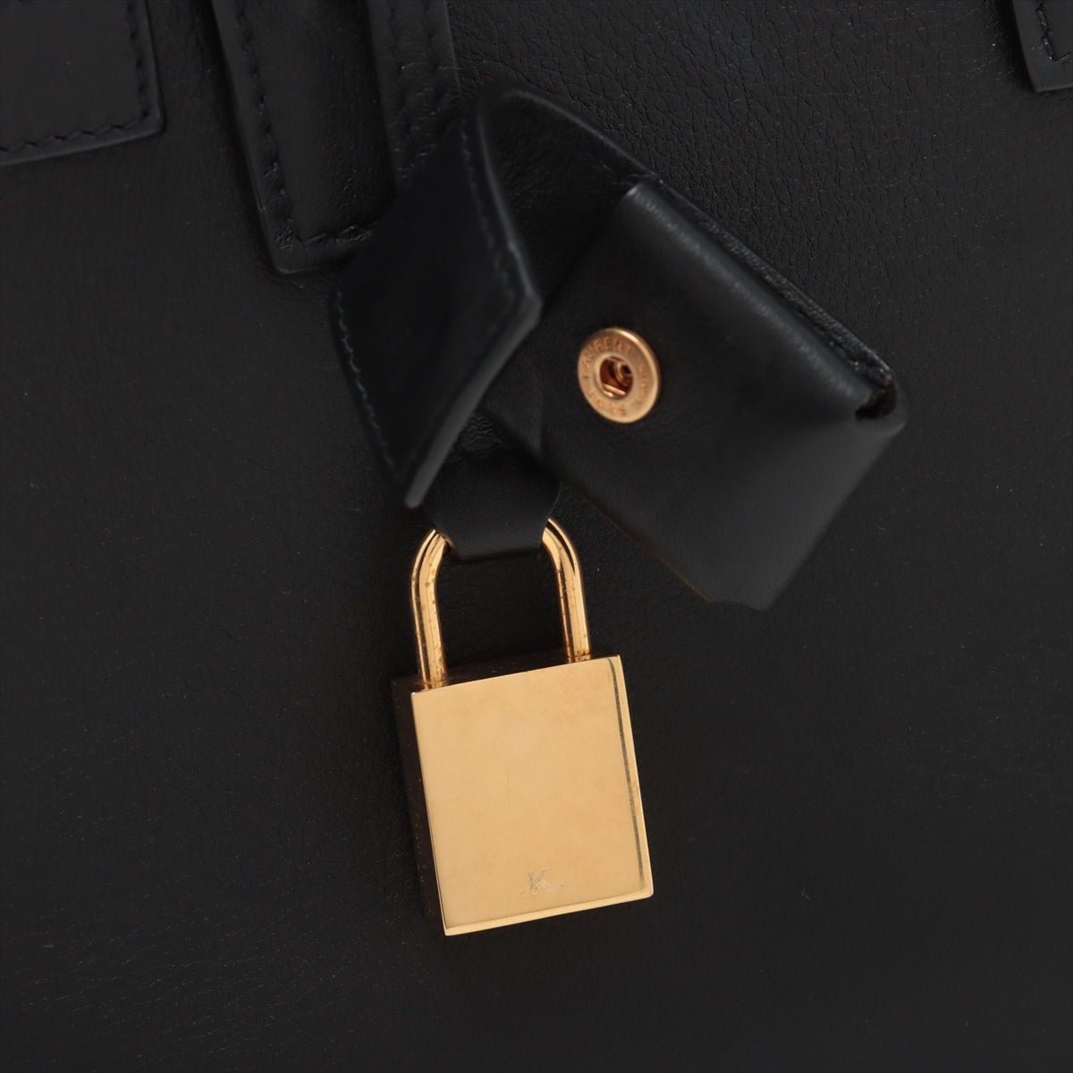 Second hand Saint Laurent Sac De Jour Baby Calfksin Leather Tote Handbag Black - Tabita Bags