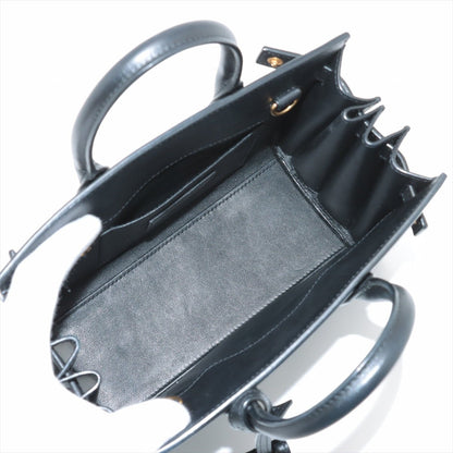 Second hand Saint Laurent Sac De Jour Baby Calfksin Leather Tote Handbag Black - Tabita Bags