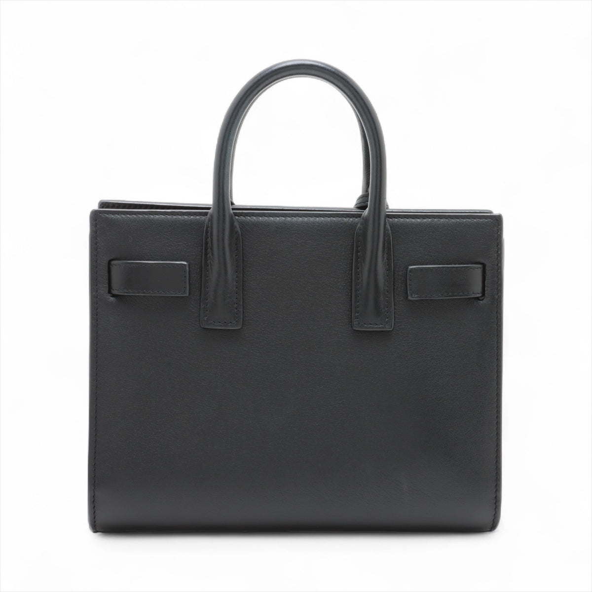 Second hand Saint Laurent Sac De Jour Baby Calfksin Leather Tote Handbag Black - Tabita Bags