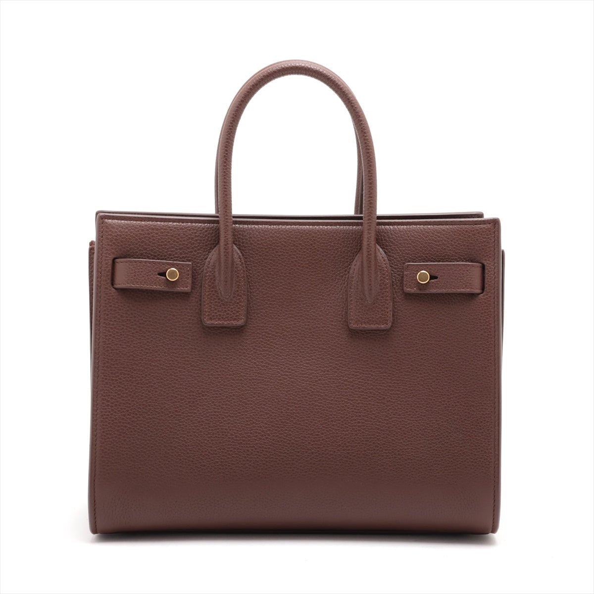 Second hand Saint Laurent Sac De Jour Baby Grained Leather 2 - Ways Tote Handbag Brown - Tabita Bags