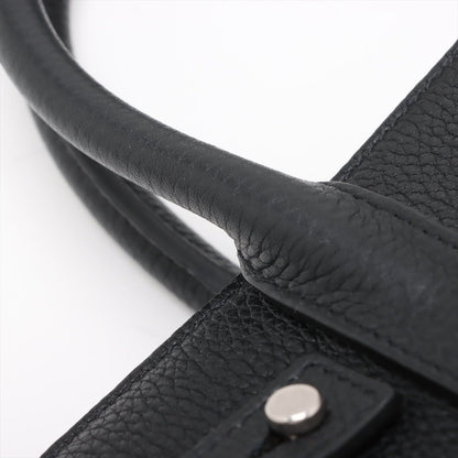 Second hand Saint Laurent Sac De Jour Nano Grained Leather 2-Ways Tote Bag Black - Tabita Bags