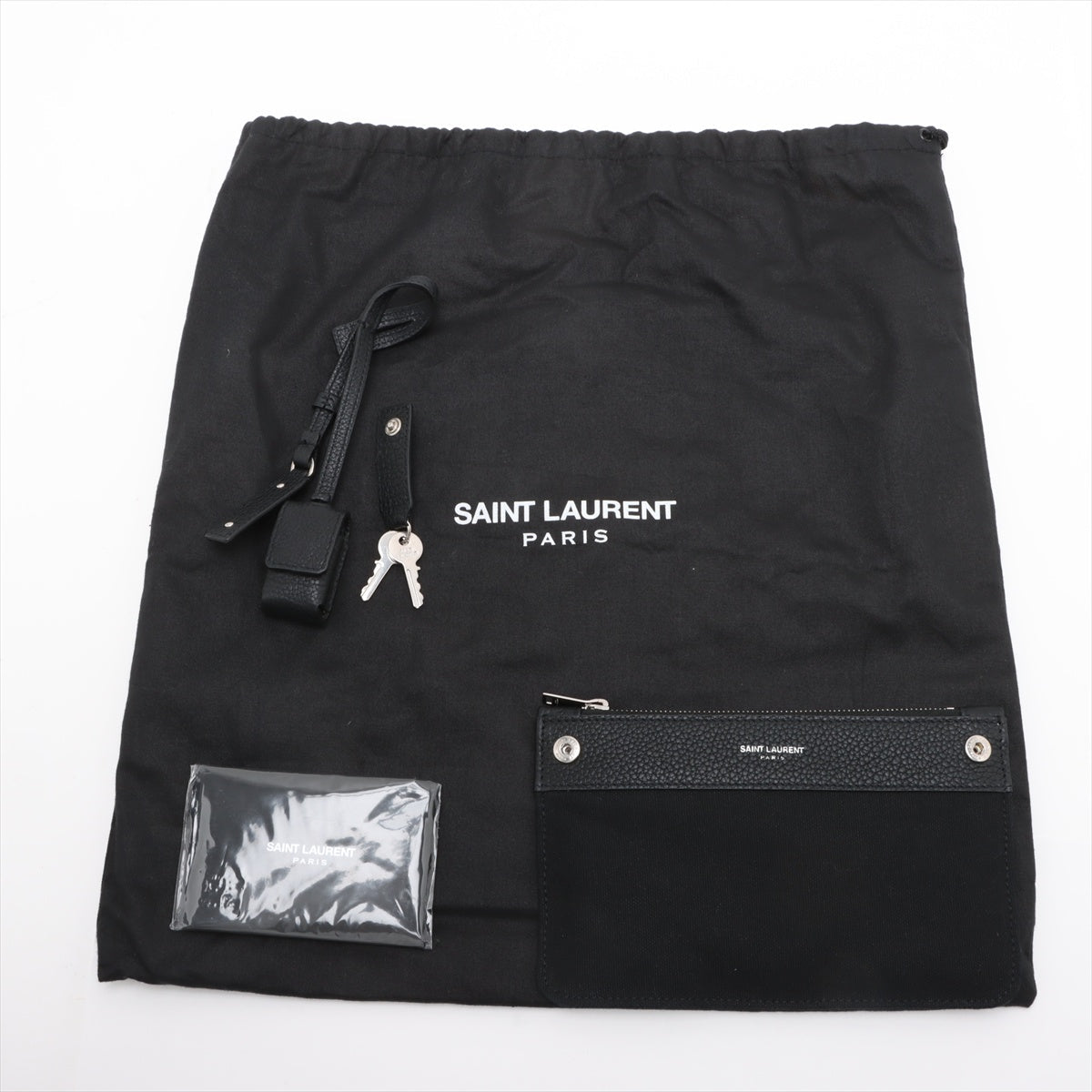 Second hand Saint Laurent Sac De Jour Nano Grained Leather 2-Ways Tote Bag Black - Tabita Bags