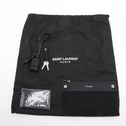 Second hand Saint Laurent Sac De Jour Nano Grained Leather 2-Ways Tote Bag Black - Tabita Bags