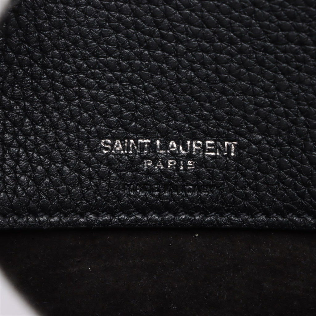 Second hand Saint Laurent Sac De Jour Nano Grained Leather 2-Ways Tote Bag Black - Tabita Bags