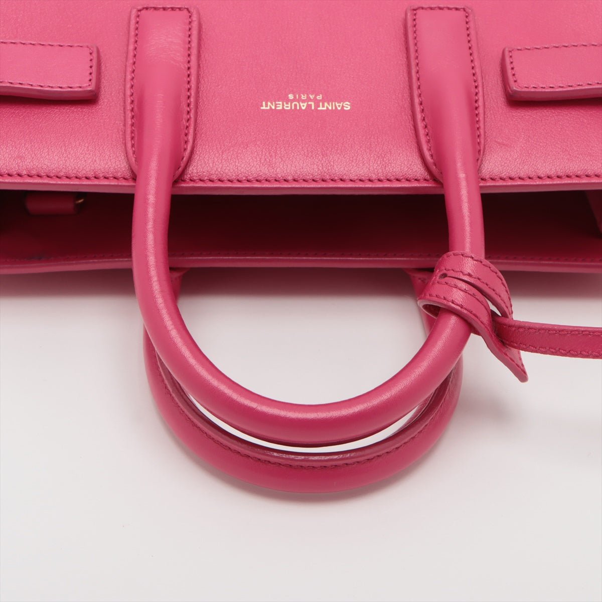 Second hand Saint Laurent Sac De Jour Nano MF 2 - Ways Tote Bag Pink - Tabita Bags