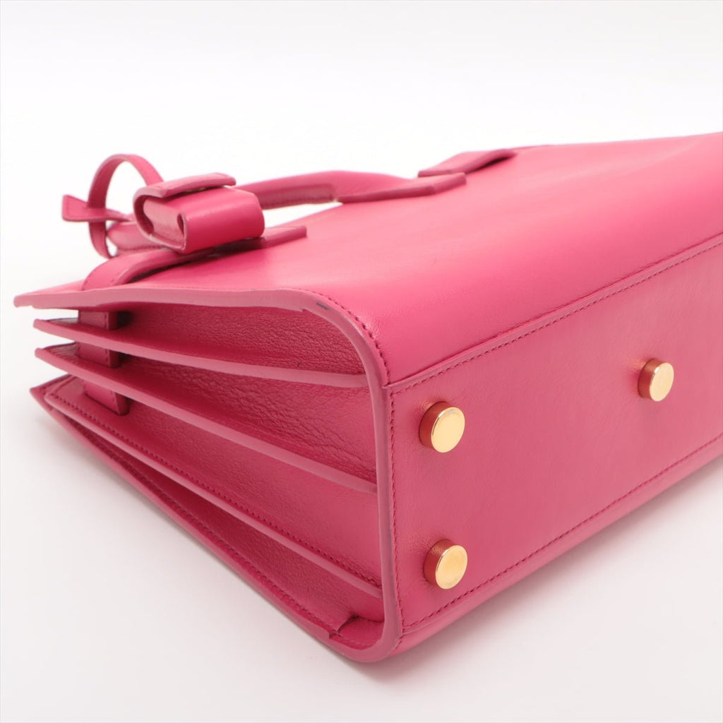 Second hand Saint Laurent Sac De Jour Nano MF 2 - Ways Tote Bag Pink - Tabita Bags