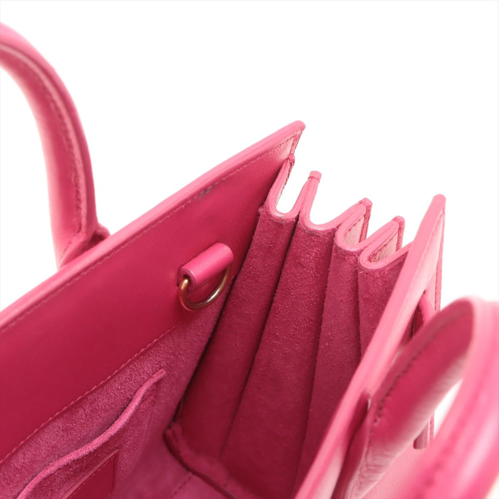 Second hand Saint Laurent Sac De Jour Nano MF 2 - Ways Tote Bag Pink - Tabita Bags