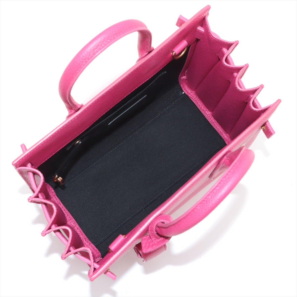 Second hand Saint Laurent Sac De Jour Nano MF 2 - Ways Tote Bag Pink - Tabita Bags