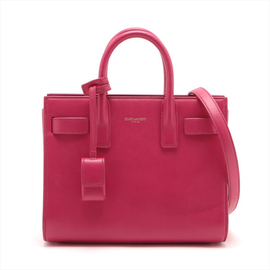 Second hand Saint Laurent Sac De Jour Nano MF 2 - Ways Tote Bag Pink - Tabita Bags