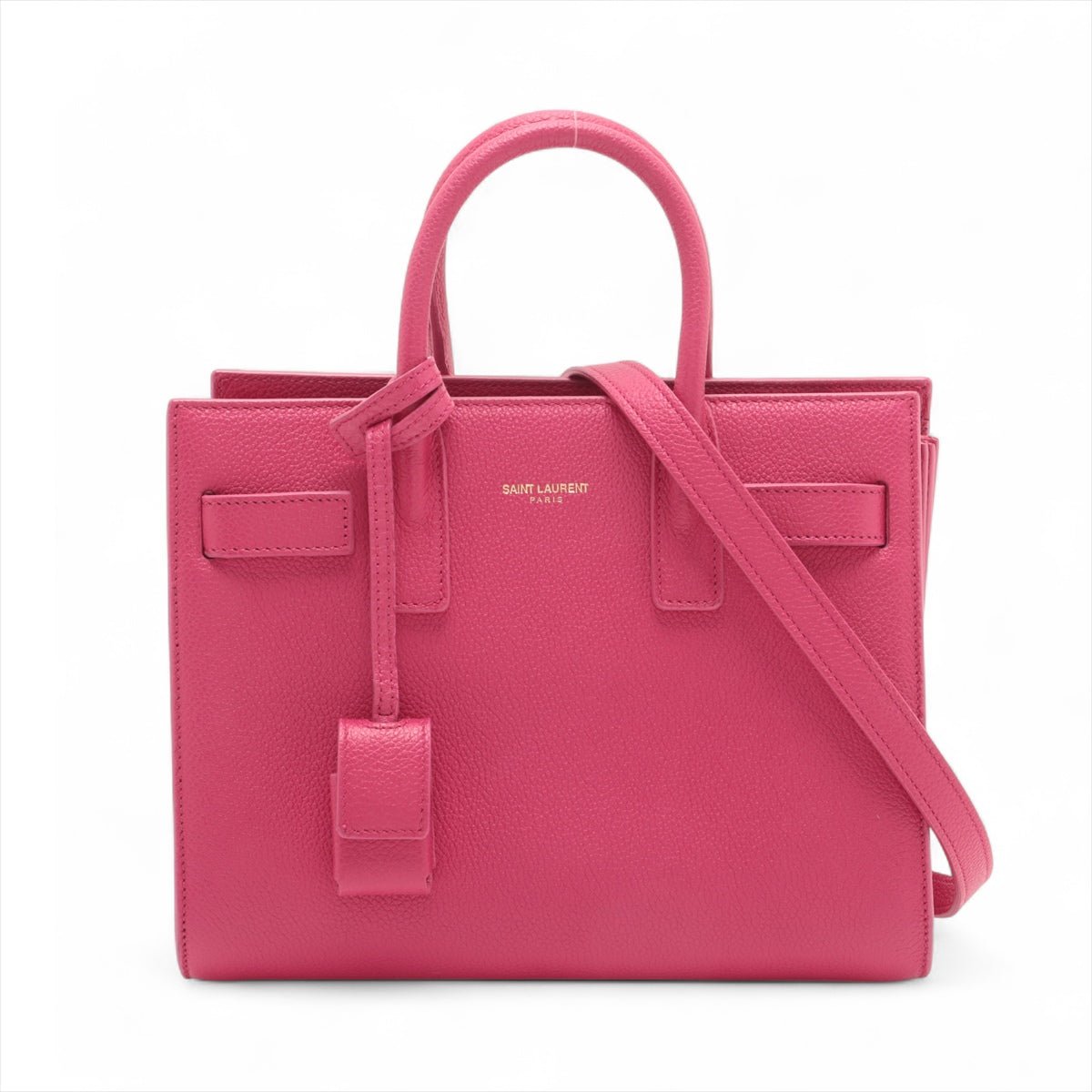 Second hand Saint Laurent Sac De Jour Nano MF 2 - Ways Tote Bag Pink - Tabita Bags