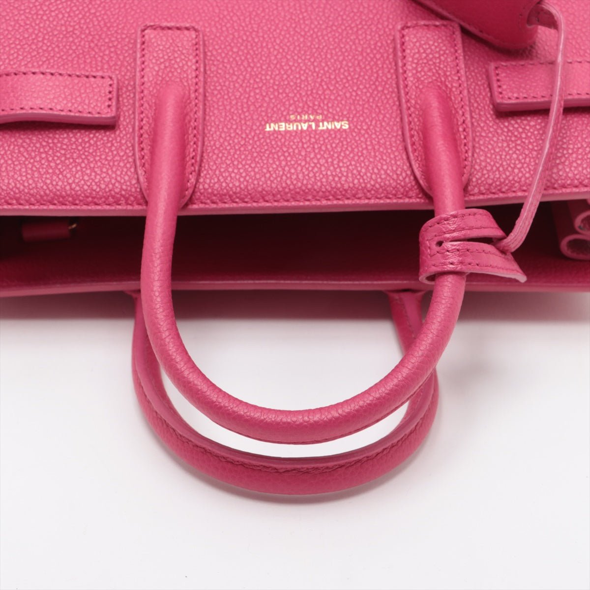 Second hand Saint Laurent Sac De Jour Nano MF 2 - Ways Tote Bag Pink - Tabita Bags