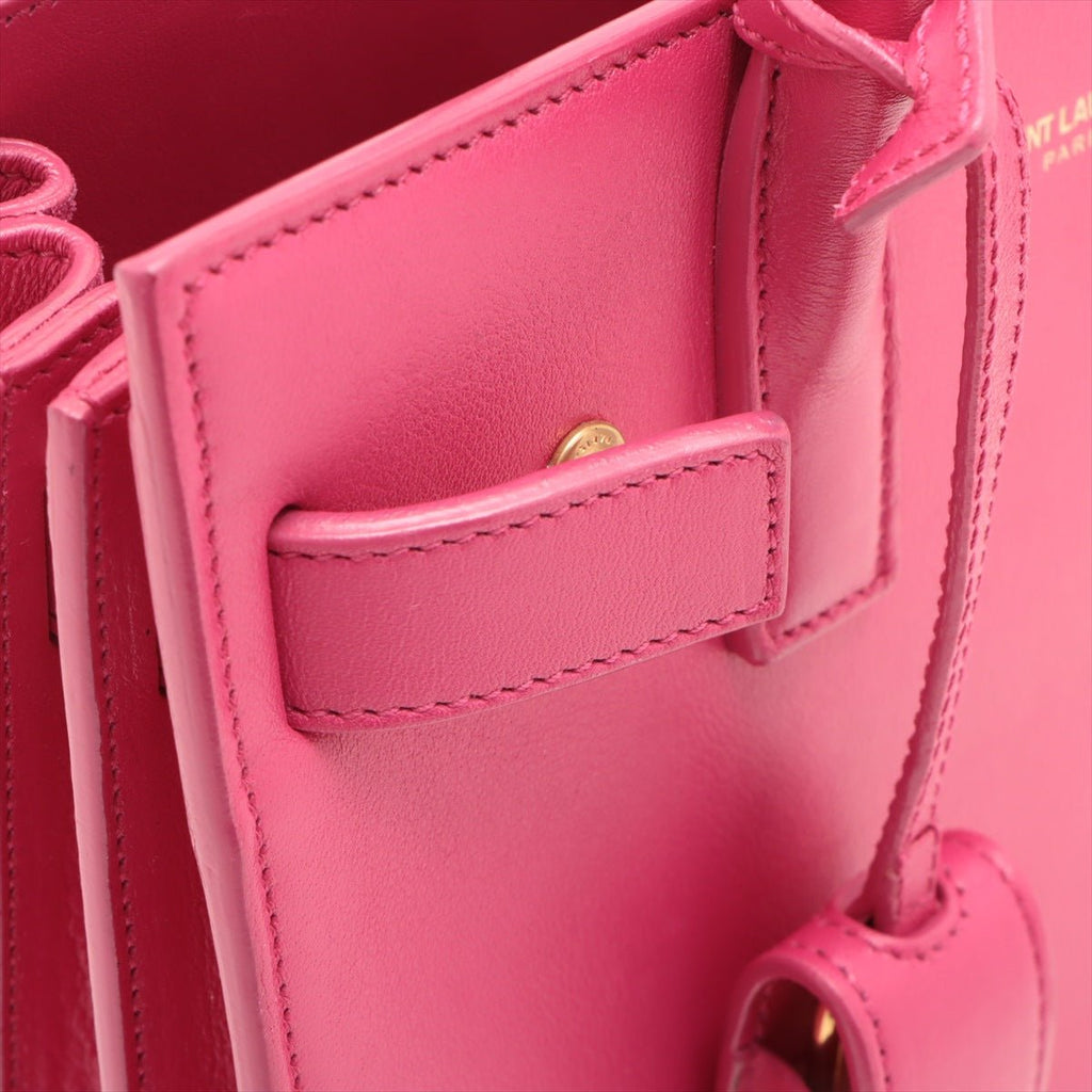 Second hand Saint Laurent Sac De Jour Nano MF 2 - Ways Tote Bag Pink - Tabita Bags