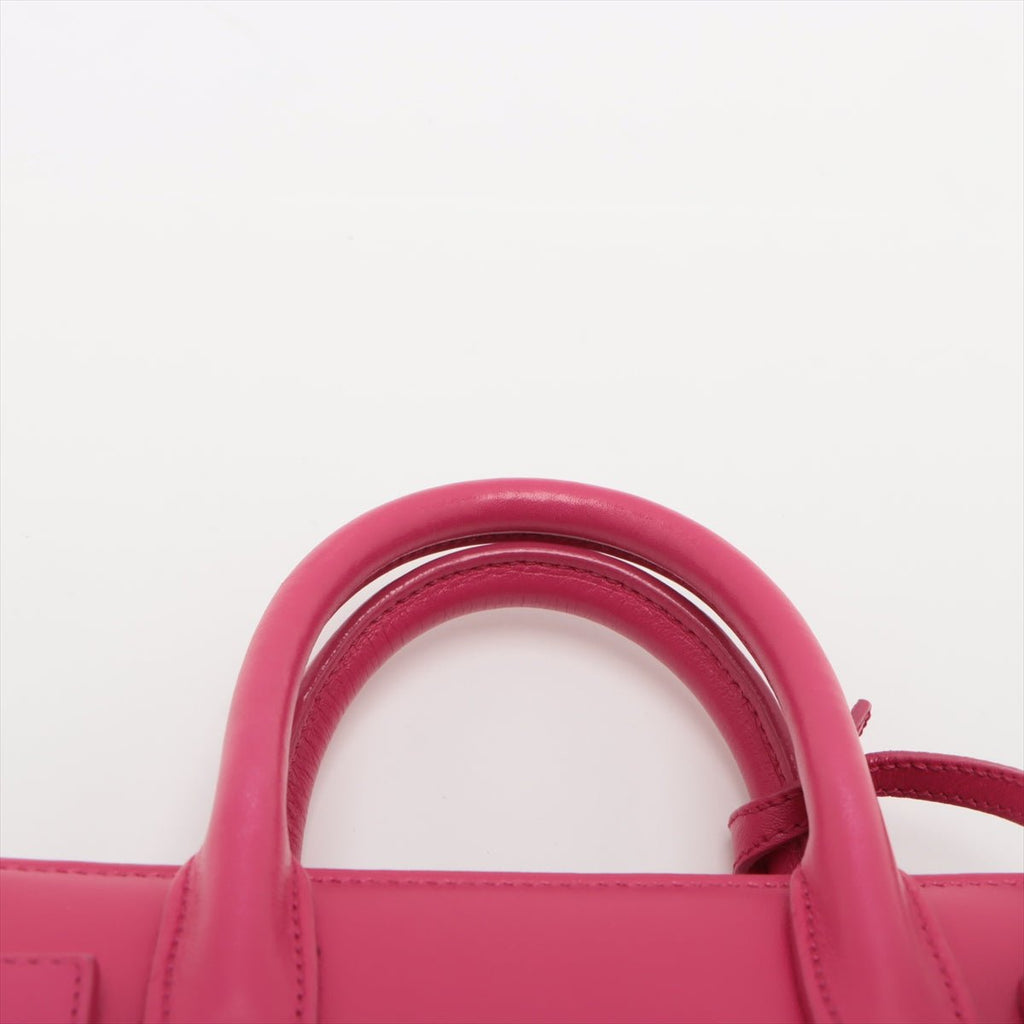 Second hand Saint Laurent Sac De Jour Nano MF 2 - Ways Tote Bag Pink - Tabita Bags