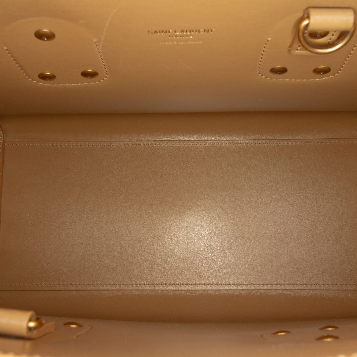 Second hand Saint Laurent Sac De Jour Small Leather Tote Handbag Brown - Tabita Bags