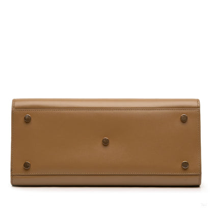 Second hand Saint Laurent Sac De Jour Small Leather Tote Handbag Brown - Tabita Bags