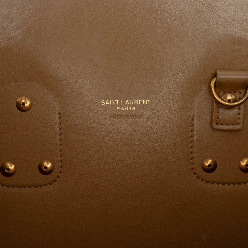 Second hand Saint Laurent Sac De Jour Small Leather Tote Handbag Brown - Tabita Bags