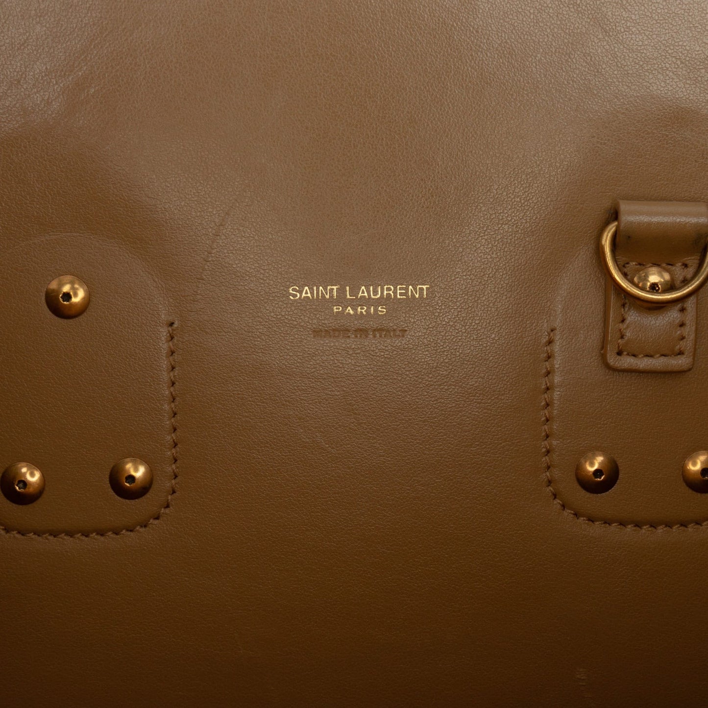 Second hand Saint Laurent Sac De Jour Small Leather Tote Handbag Brown - Tabita Bags