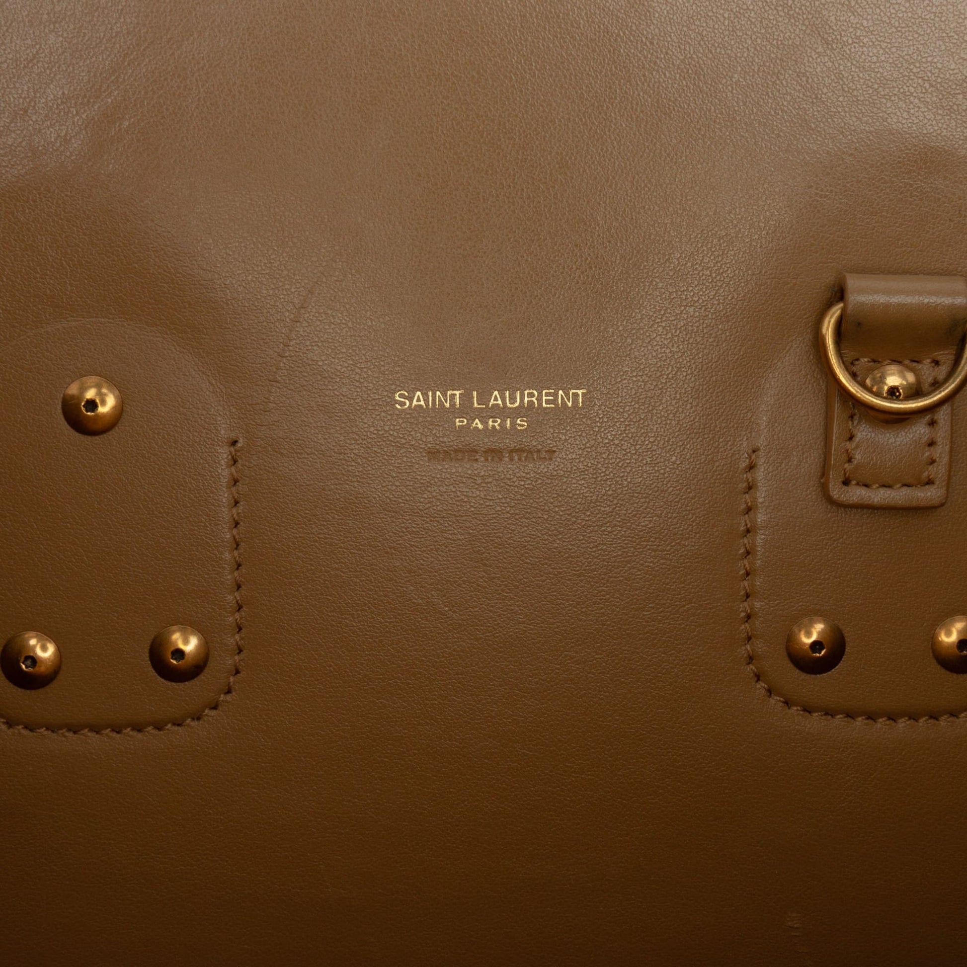 Second hand Saint Laurent Sac De Jour Small Leather Tote Handbag Brown - Tabita Bags