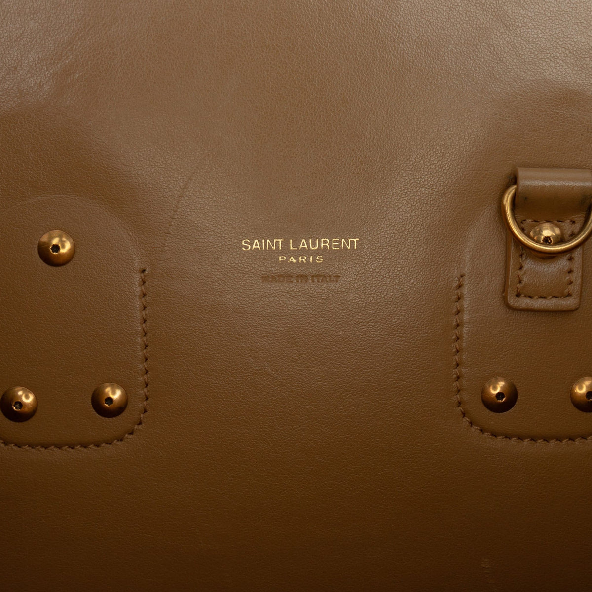 Second hand Saint Laurent Sac De Jour Small Leather Tote Handbag Brown - Tabita Bags