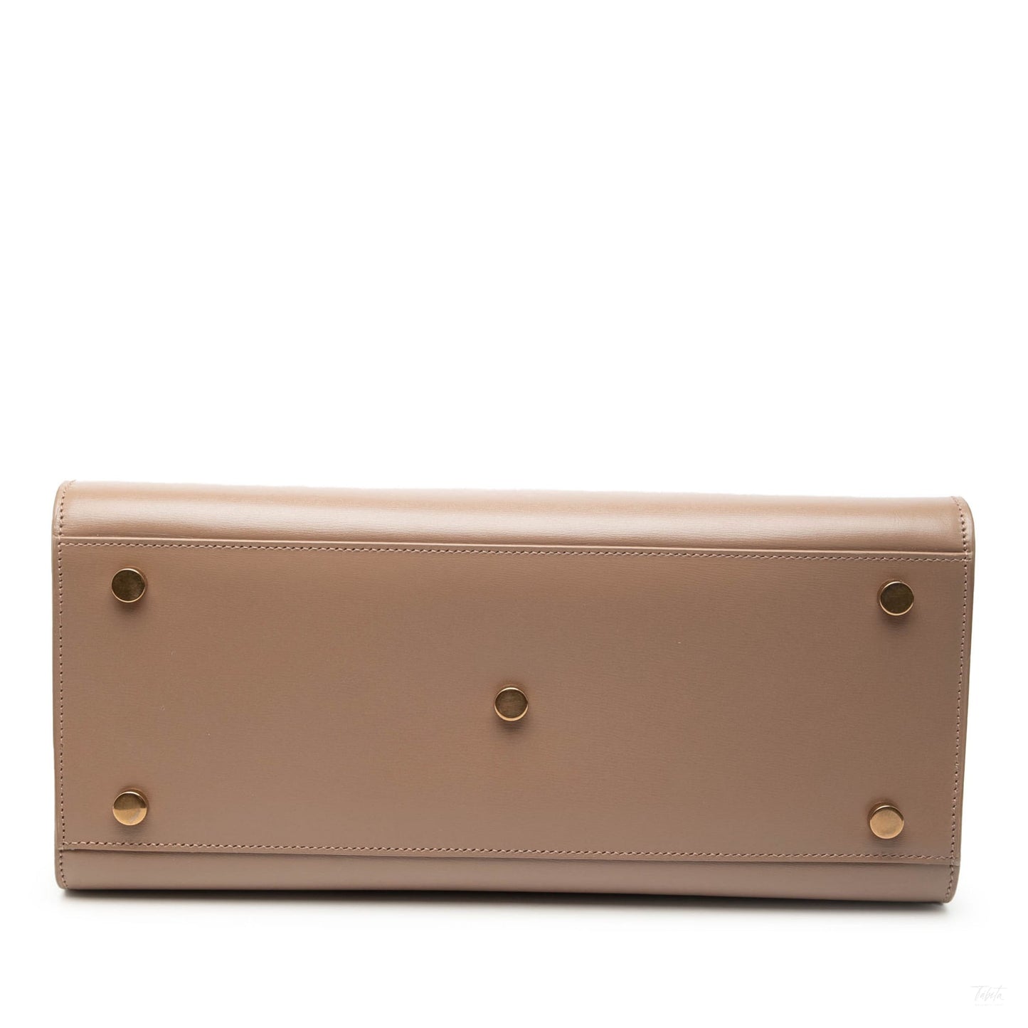 Second hand Saint Laurent Sac De Jour Small Leather Tote Handbag Brown - Tabita Bags