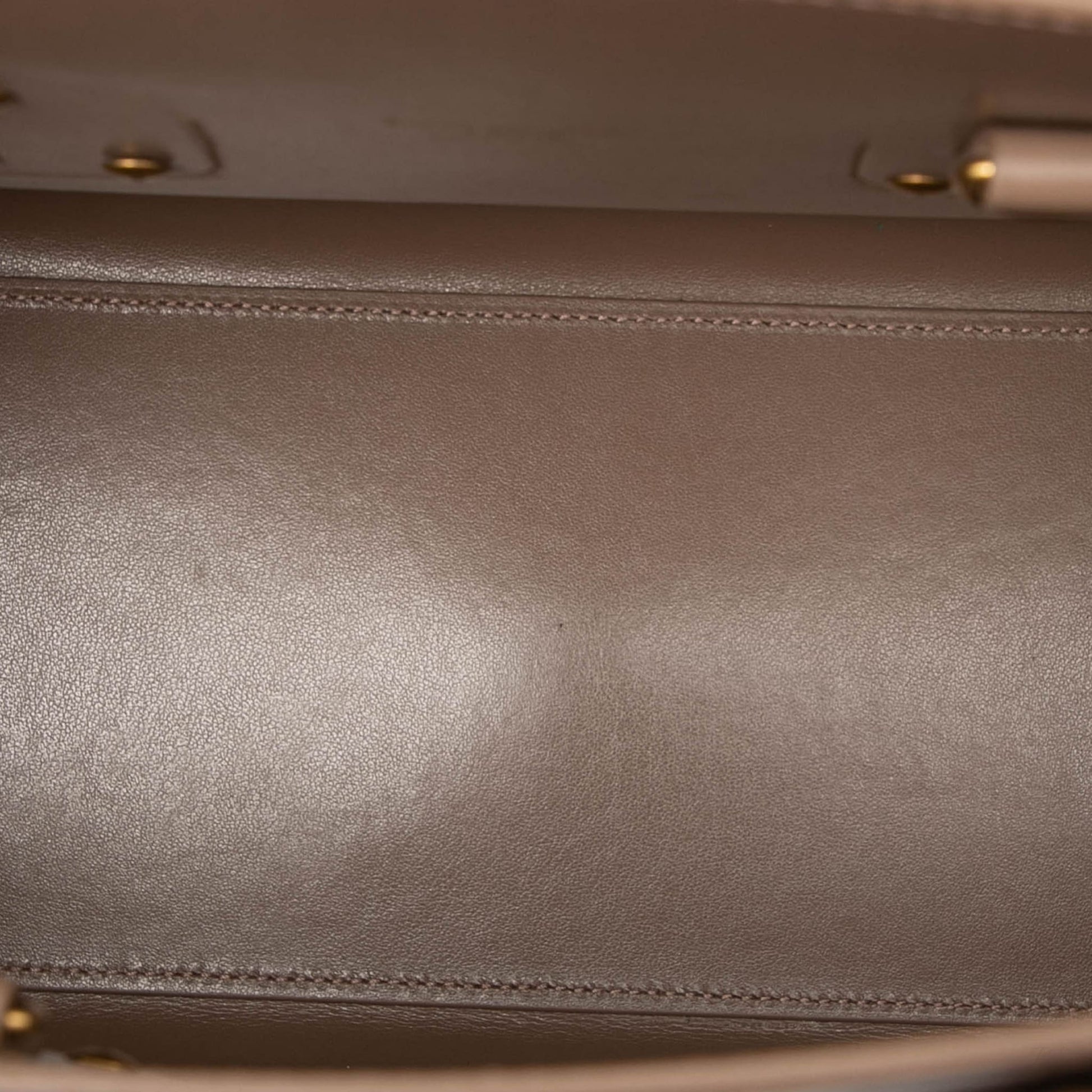 Second hand Saint Laurent Sac De Jour Small Leather Tote Handbag Brown - Tabita Bags