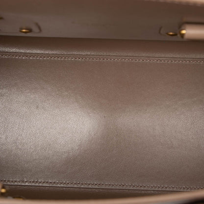 Second hand Saint Laurent Sac De Jour Small Leather Tote Handbag Brown - Tabita Bags