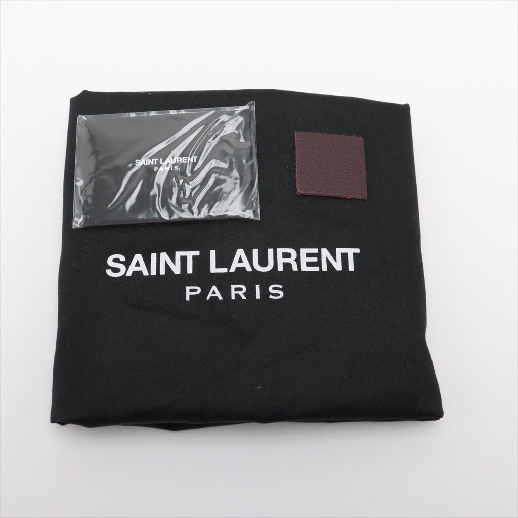 Second hand Saint Laurent Sac De Jour Small Leather Tote Handbag Burgundy - Tabita Bags