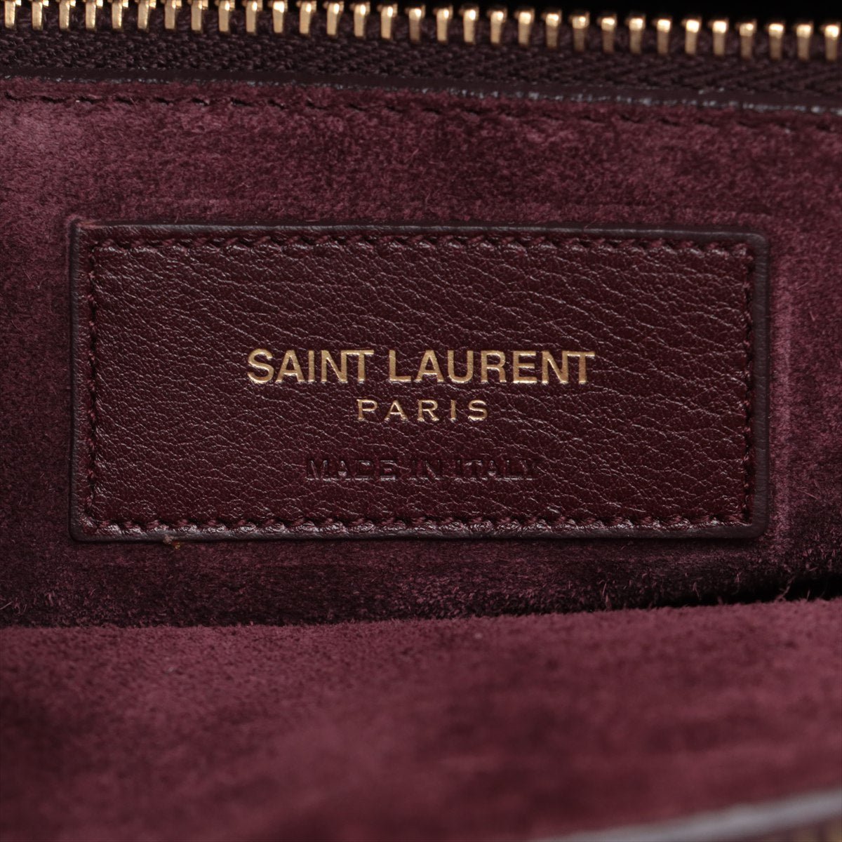 Second hand Saint Laurent Sac De Jour Small Leather Tote Handbag Burgundy - Tabita Bags