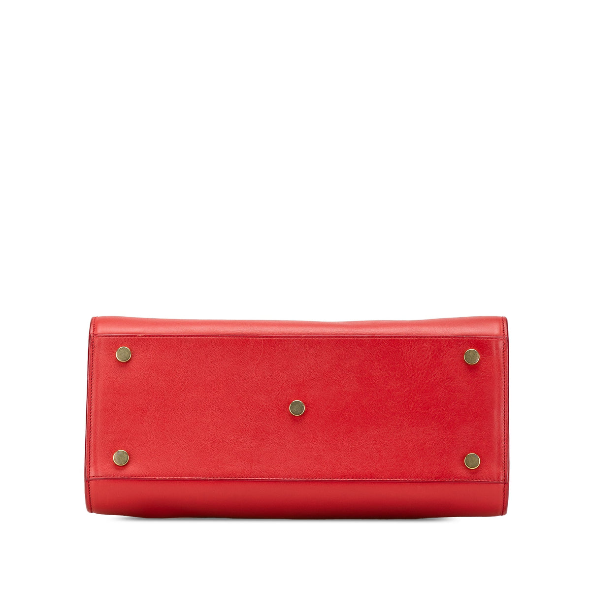 Second hand Saint Laurent Sac De Jour Small Leather Tote Handbag Red - Tabita Bags