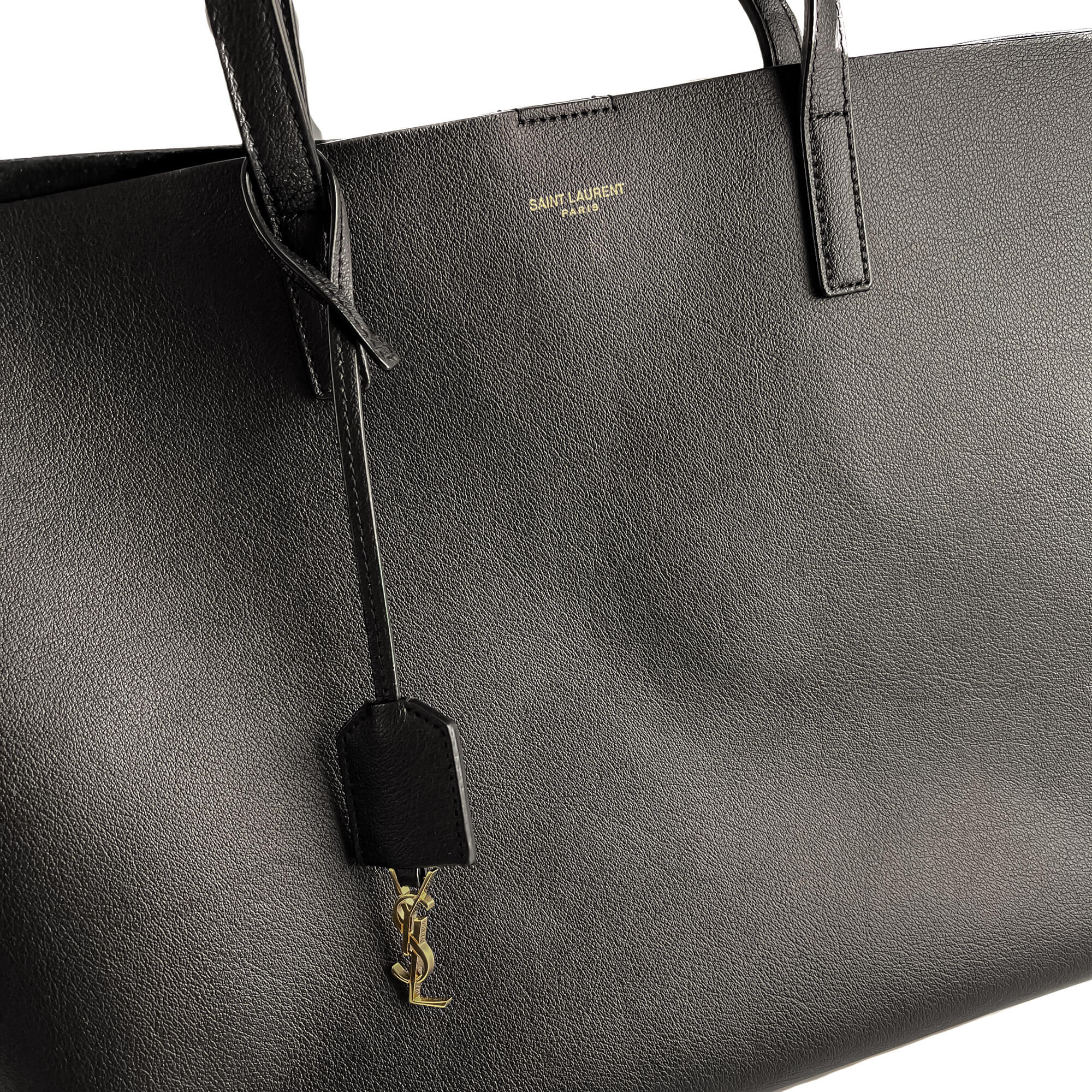 Saint Laurent Shopper East West Calfksin Leather Shoulder Bag