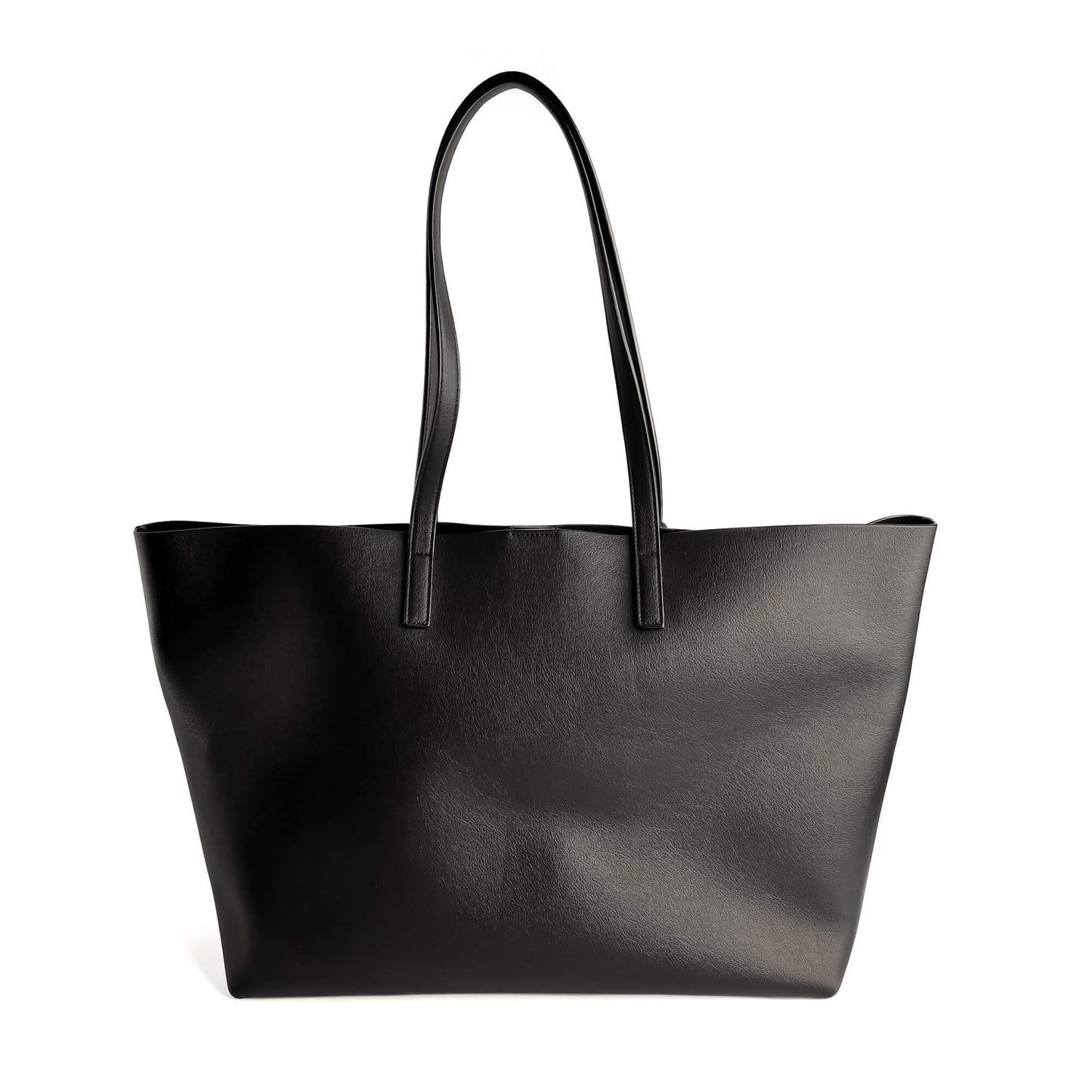 Second hand Saint Laurent Shopper East West Calfksin Leather Shoulder Bag Black - Tabita Bags