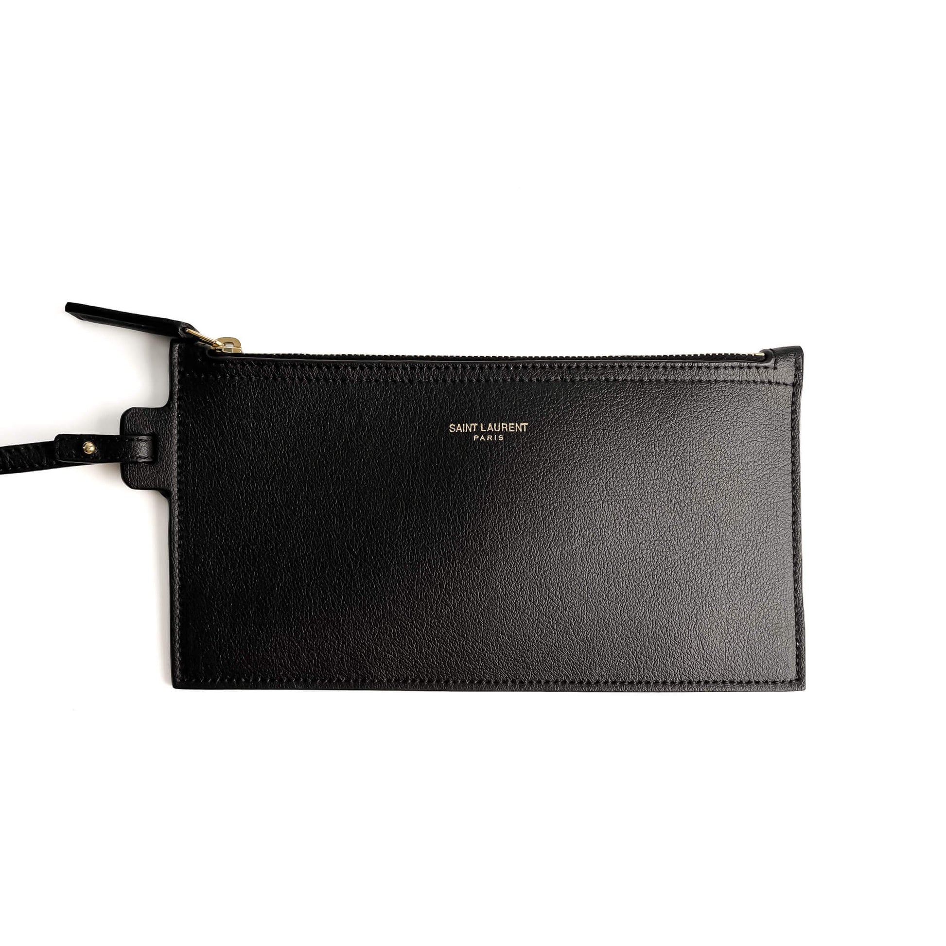 Second hand Saint Laurent Shopper East West Calfksin Leather Shoulder Bag Black - Tabita Bags
