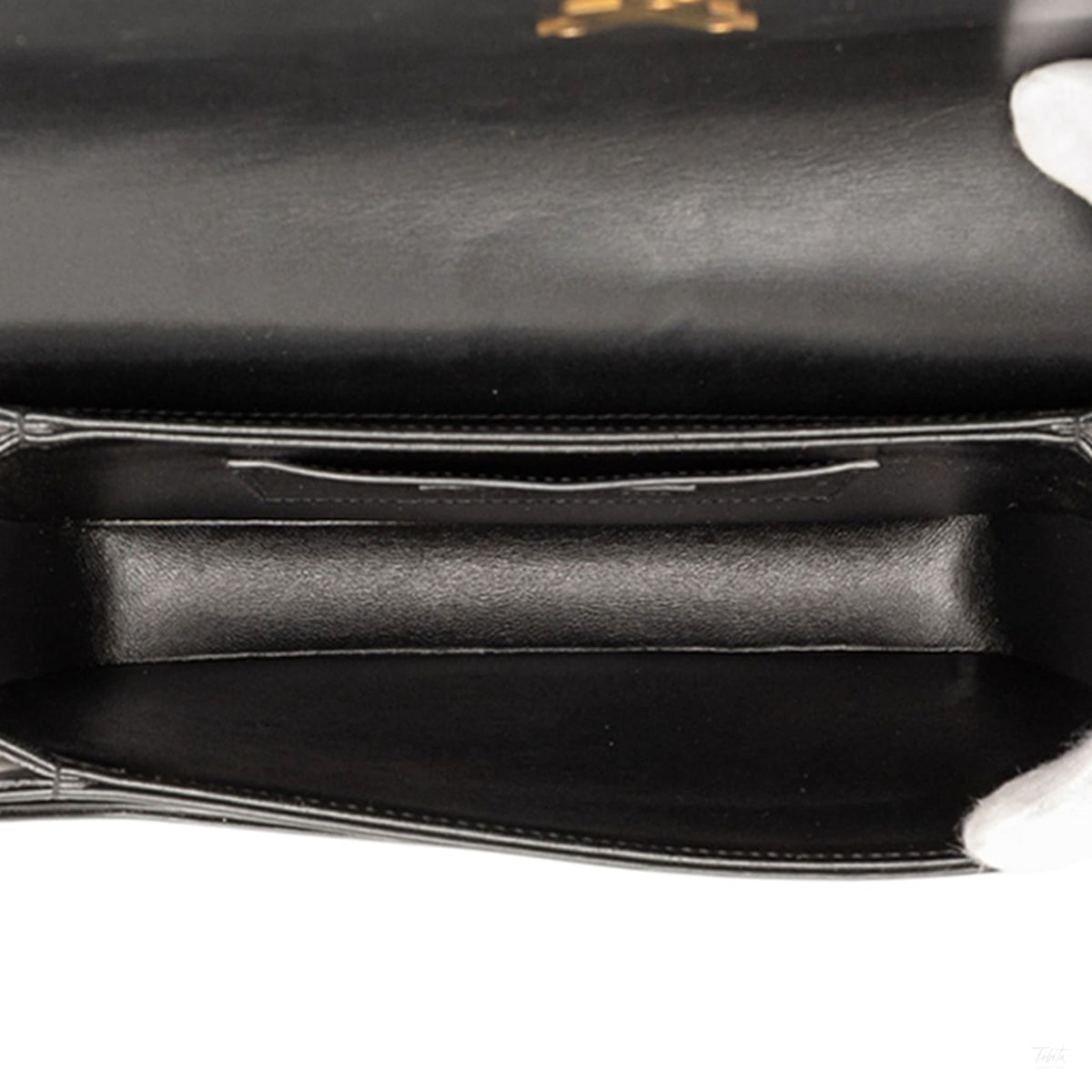 Second hand Saint Laurent Solferino Medium Leather Flap Crossbody Black - Tabita Bags