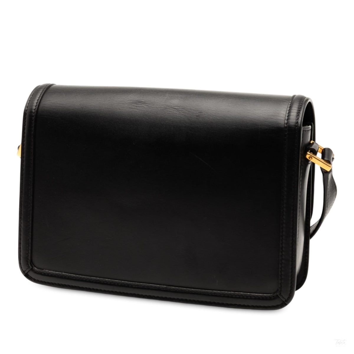 Second hand Saint Laurent Solferino Medium Leather Flap Crossbody Black - Tabita Bags