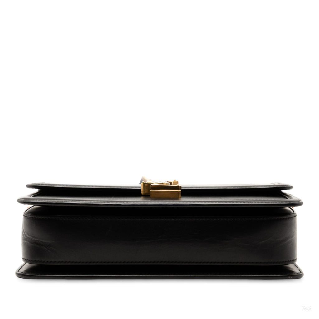 Second hand Saint Laurent Solferino Medium Leather Flap Crossbody Black - Tabita Bags