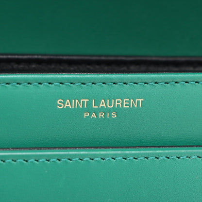 Second hand Saint Laurent Solferino Medium Leather Flap Crossbody Green - Tabita Bags