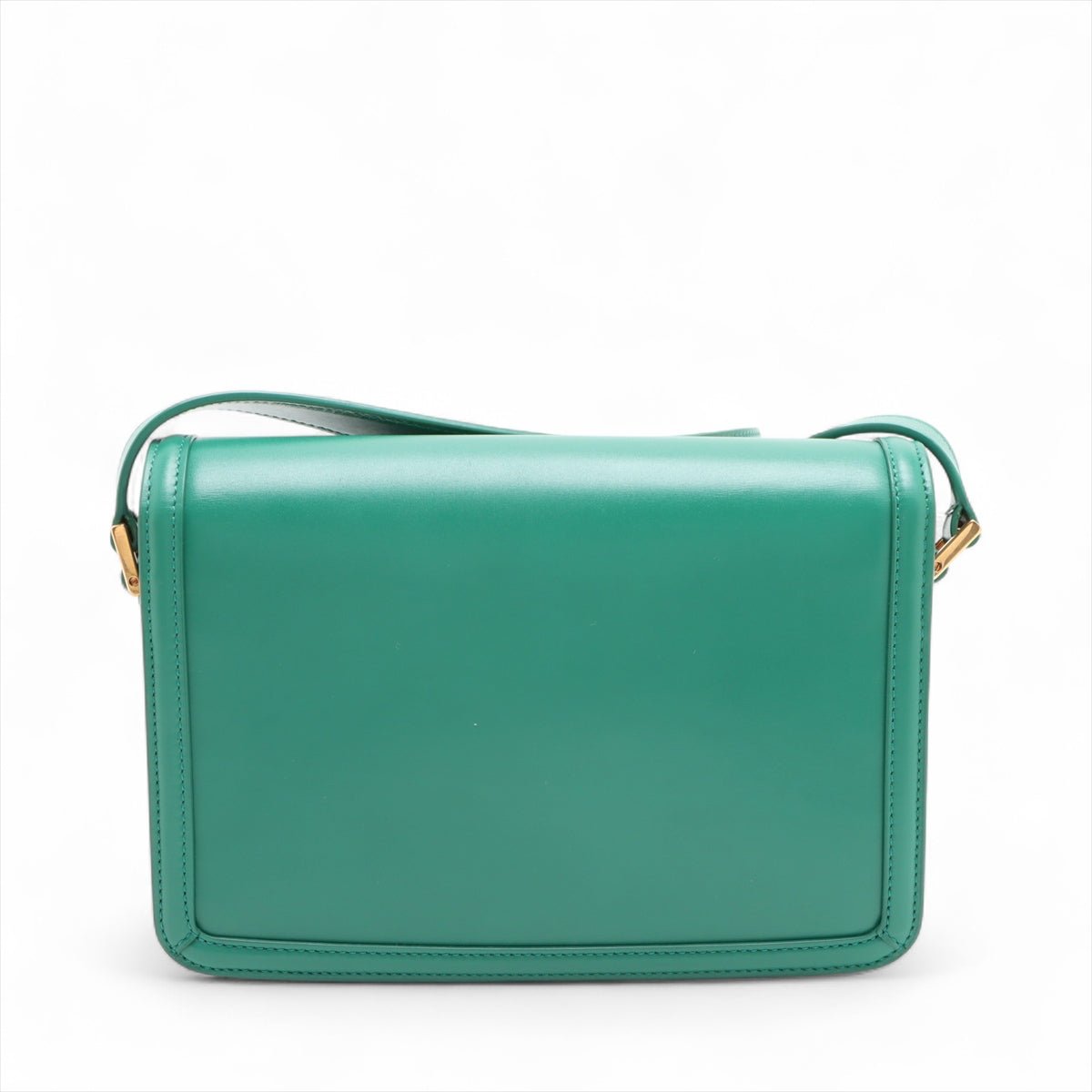 Second hand Saint Laurent Solferino Medium Leather Flap Crossbody Green - Tabita Bags