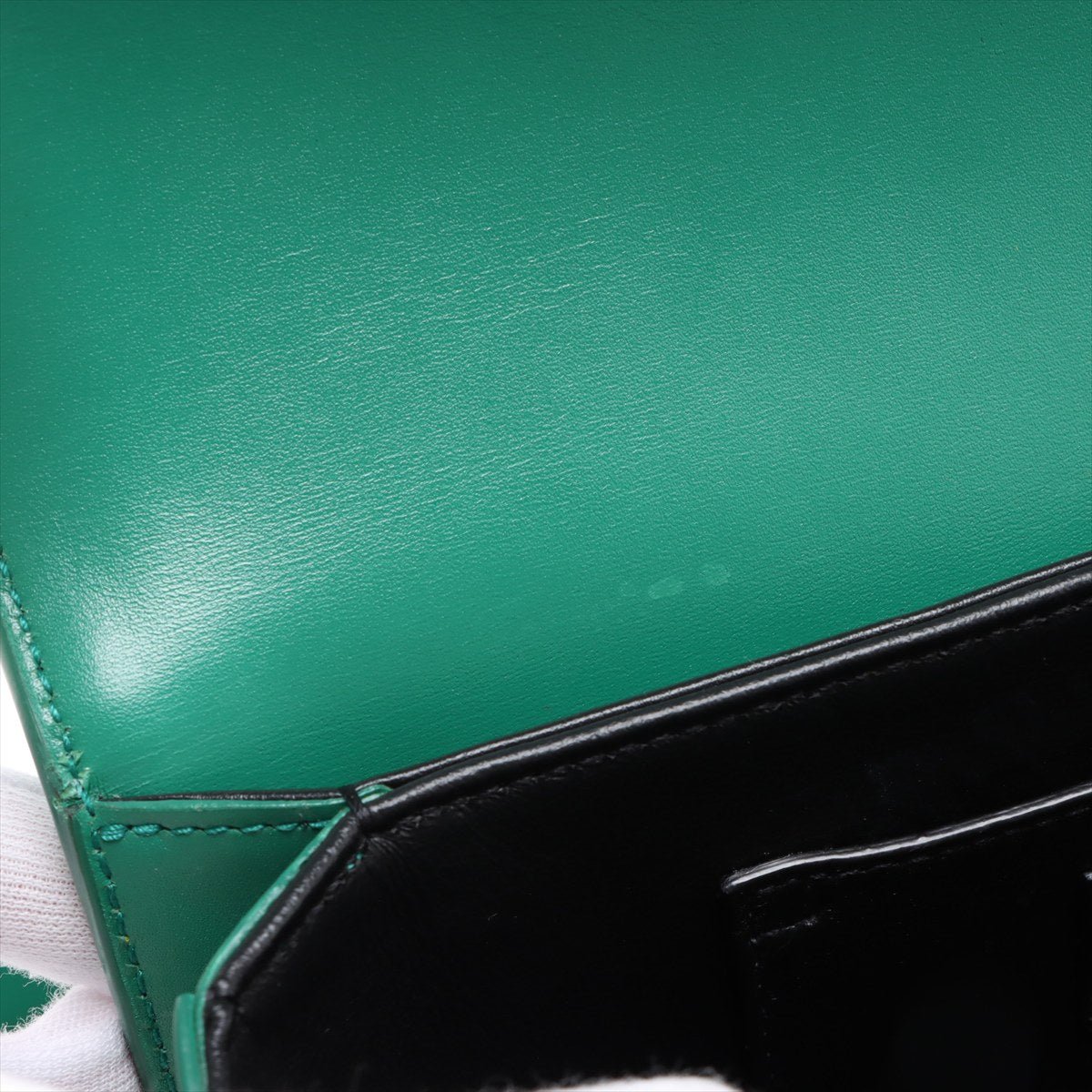 Second hand Saint Laurent Solferino Medium Leather Flap Crossbody Green - Tabita Bags