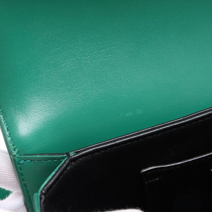 Second hand Saint Laurent Solferino Medium Leather Flap Crossbody Green - Tabita Bags