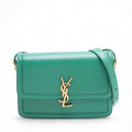 Second hand Saint Laurent Solferino Medium Leather Flap Crossbody Green - Tabita Bags