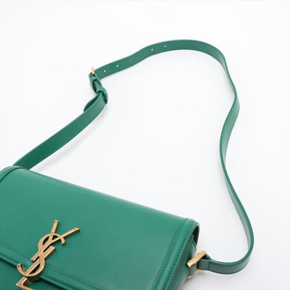 Second hand Saint Laurent Solferino Medium Leather Flap Crossbody Green - Tabita Bags
