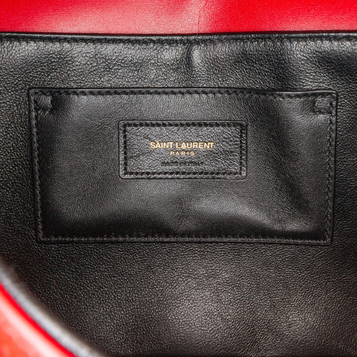 Second hand Saint Laurent Solferino Medium Leather Flap Crossbody Red - Tabita Bags