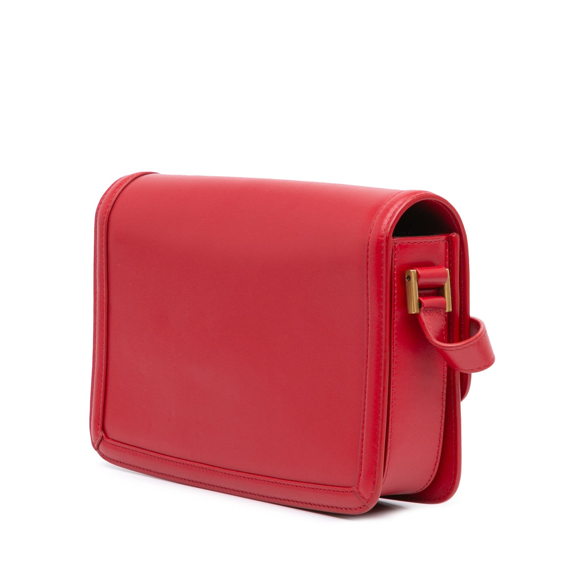 Second hand Saint Laurent Solferino Medium Leather Flap Crossbody Red - Tabita Bags