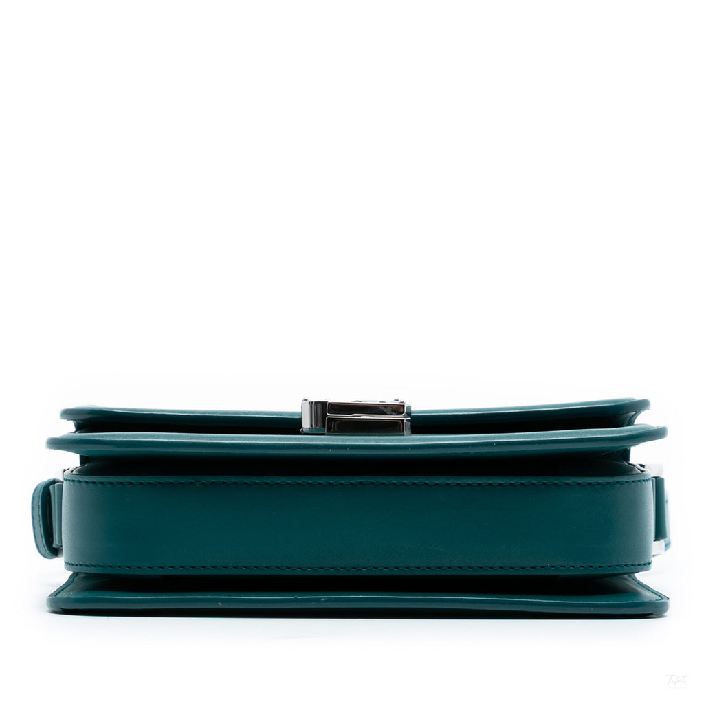 Second hand Saint Laurent Solferino Small Leather Flap Crossbody Blue - Tabita Bags