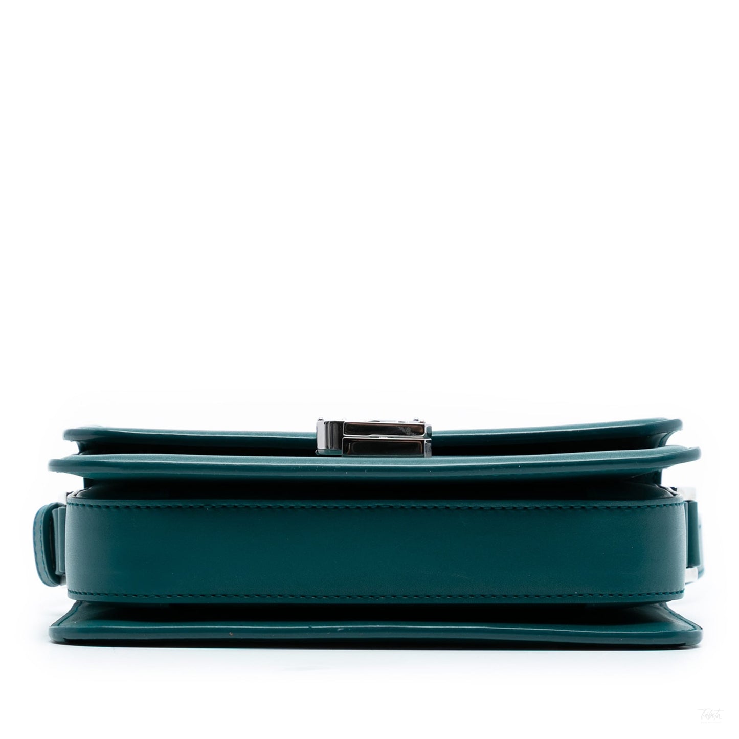 Second hand Saint Laurent Solferino Small Leather Flap Crossbody Blue - Tabita Bags