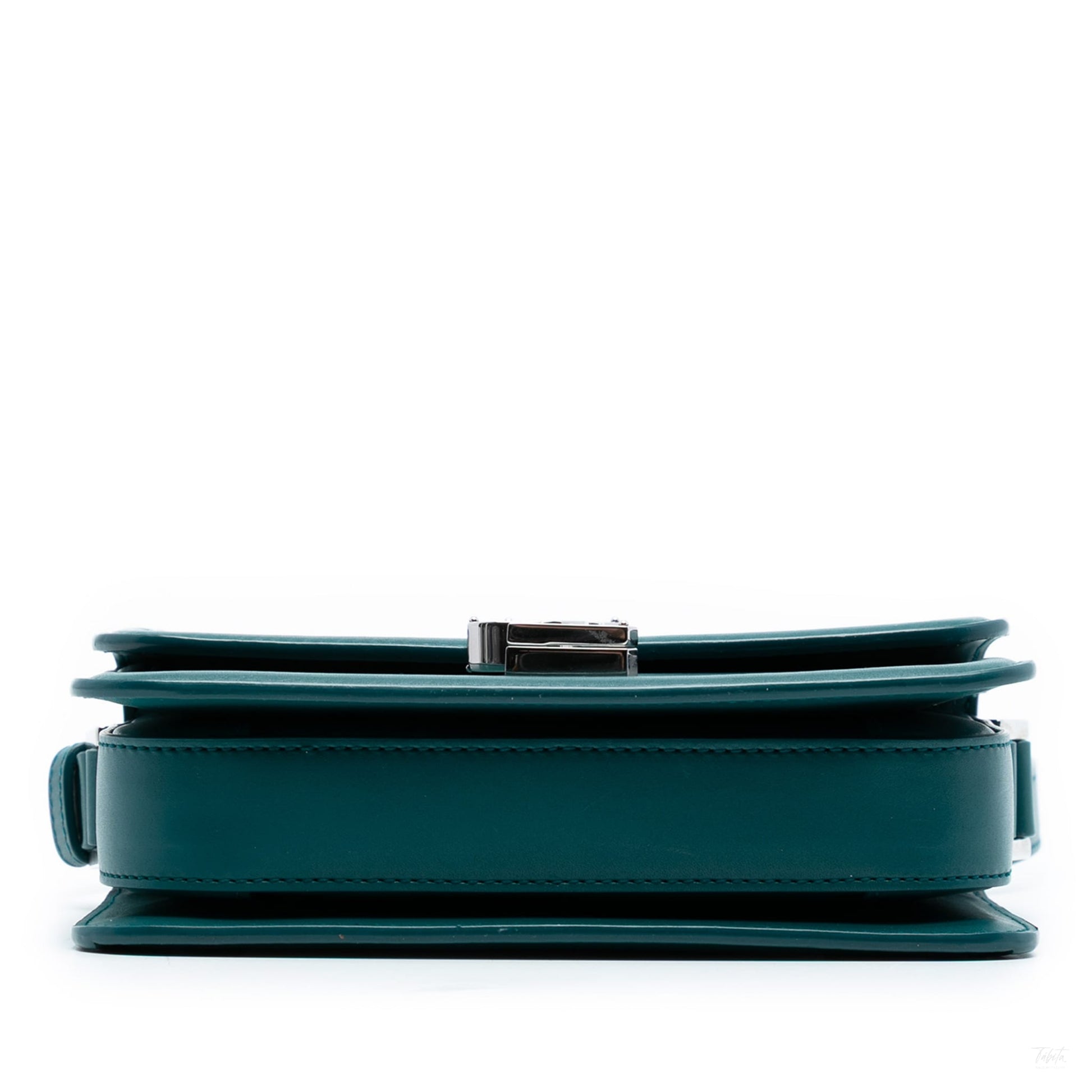 Second hand Saint Laurent Solferino Small Leather Flap Crossbody Blue - Tabita Bags