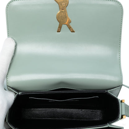 Second hand Saint Laurent Solferino Small Leather Flap Crossbody Blue - Tabita Bags