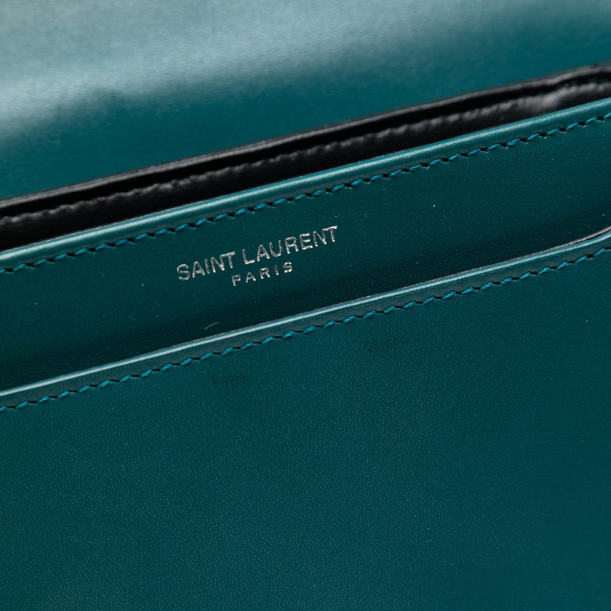 Second hand Saint Laurent Solferino Small Leather Flap Crossbody Blue - Tabita Bags