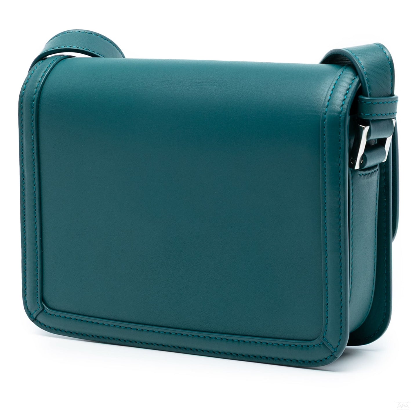 Second hand Saint Laurent Solferino Small Leather Flap Crossbody Blue - Tabita Bags